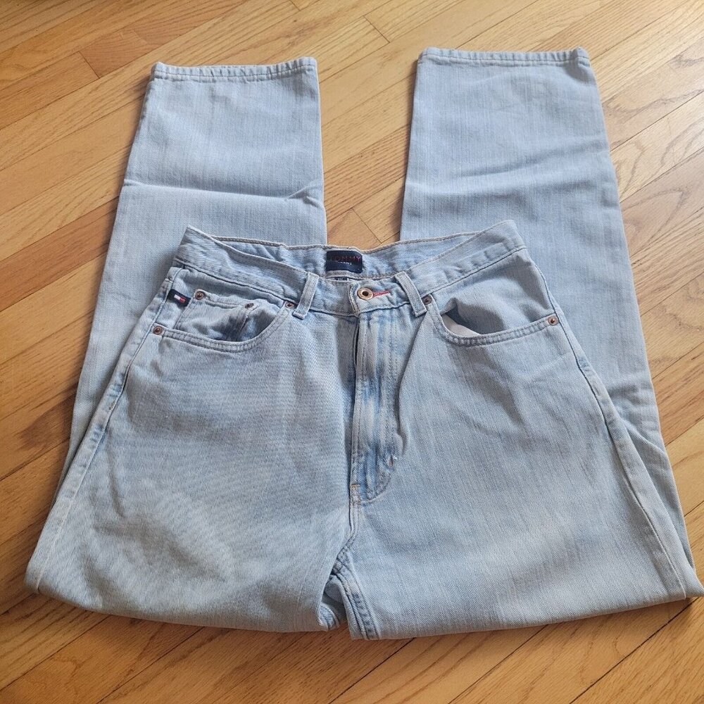 Vtg Tommy Hilfiger Tommy Jeans Men's Y2K Blue Denim Jeans Size 31/32